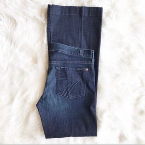 7FAMK Dojo Dark Wash Wide Leg Flare Jeans